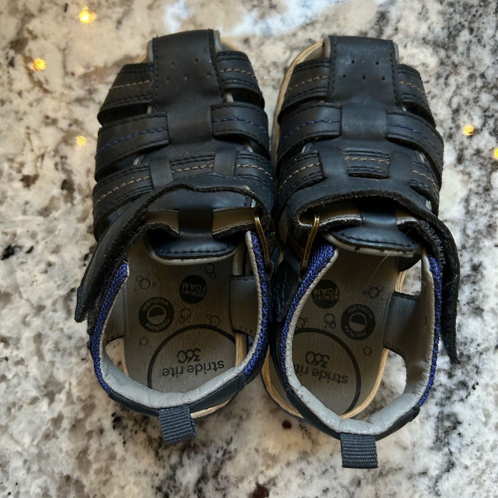 Stride Rite Black Kids Sandals